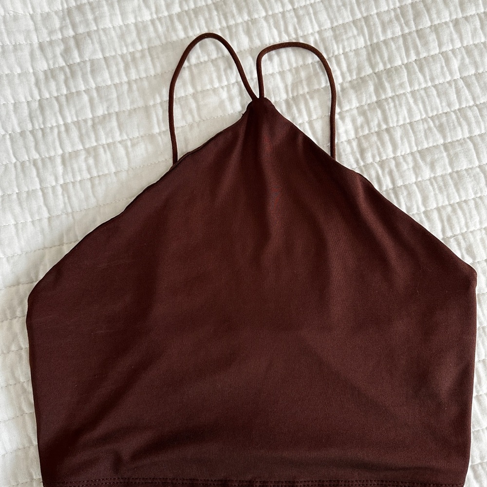 Brown Halter Top